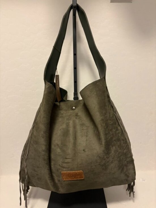 Wrangler Handbags - New Wrangler Fringe Floral Tooled Hobo Bag, Brown, NWT